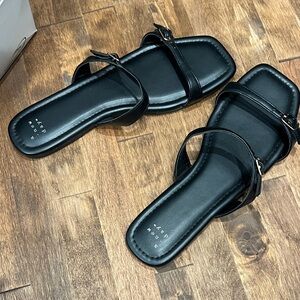 Viral Target New Day Black Strappy Sandals